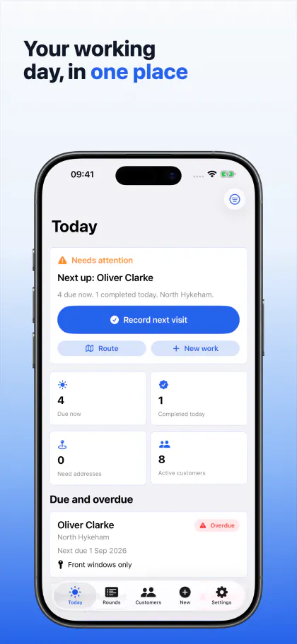 Pane Planner Today page on iPhone inside an official iPhone bezel