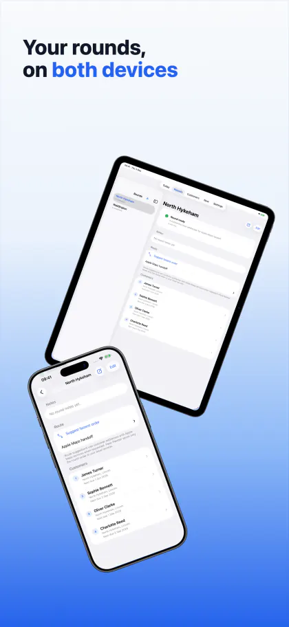 The same Pane Planner round shown on iPhone and iPad in official device bezels